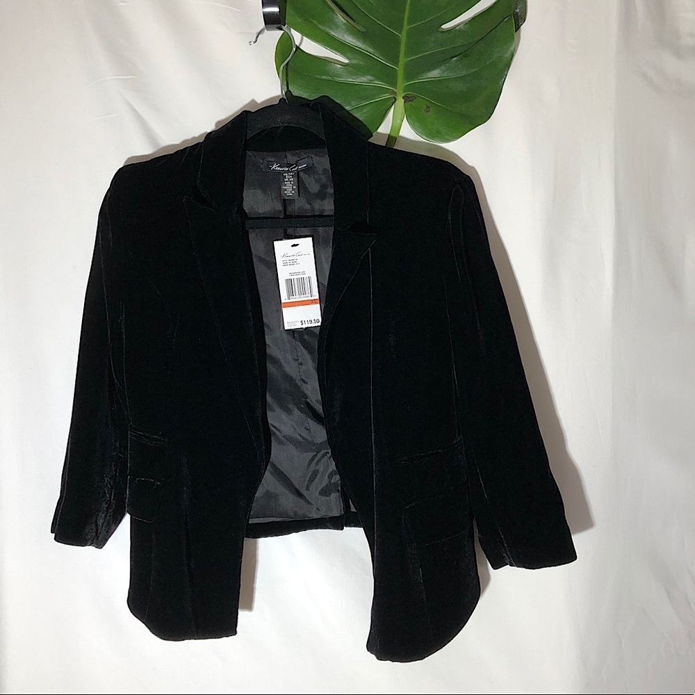 Kenneth Cole Black Velvet Blazer - Size XS